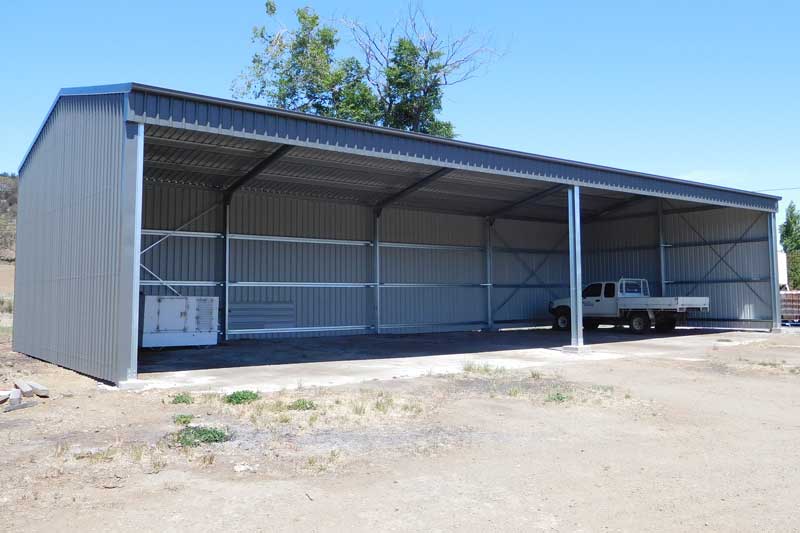 Steel workshop shed in Hobart, Tasmania